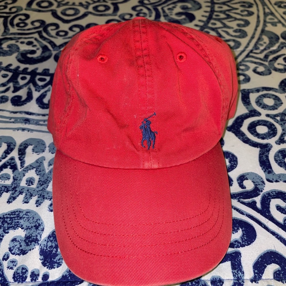Polo by Ralph Lauren Red Cap with Blue Logo